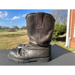 Red Wing Shoes D 2270 Men's Brown Leather Work Boots Size 10.5 Made In USA